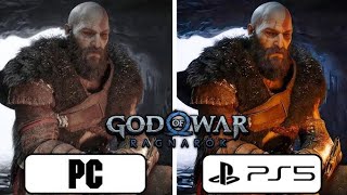 God Of War Rangarok PS5 VS PC Graphics Comparison Day amp Night Difference [upl. by Hutner]