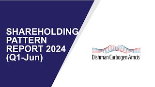 Dishman Carbogen Shareholding Pattern  Q1Jun Report 2024  Shareholders Latest Updates [upl. by Atinna294]