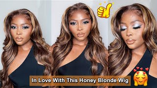 In Love With This Honey Blonde Highlight Wig Body Wave Lace Wig Tinashe Hair [upl. by Damiano]