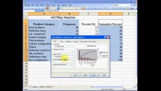 How To Create a Pareto Chart in Excel 2003 [upl. by Odlo]