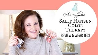 SALLY HANSEN COLOR THERAPY NAIL POLISH  REVIEW amp WEAR TEST  SHANEEJUDEE [upl. by Siana454]