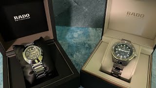 Unboxing Rado DiaStar Original Skeleton amp Captain Cook HighTech Ceramic [upl. by Elleiram]