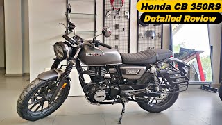 2024 New Honda CB350 RS Full Review Grey Colour  On Road Price  Exaust Sound  All Details [upl. by Ennairak175]