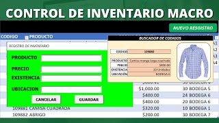 Como hacer una Base de Datos en Excel para Control de Inventarios [upl. by Brightman]