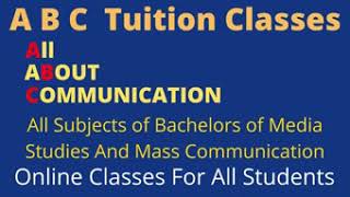 Tution classes for every one for everything regarding media studies [upl. by Valdis585]