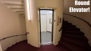 EPIC ROUND Vintage Fairhall Hydraulic Elevator at Presser Hall in Bloomington IL [upl. by Raviv]