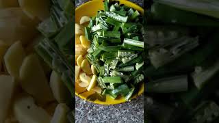 Bhindi ra aloo ko tarkari  Bhindi Aalu Fry  Okra recipe food fypシ゚viral shorts [upl. by Undine816]