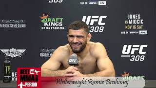 Ramiz Brahimaj UFC 309 Post Fight [upl. by Arnulfo]