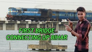 First Bridge Connecting UP BiharIndian Railway Daily Vlog [upl. by Mohkos]