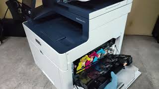 HOW TO REPLACE TONER CARTRIDGES DRUM UNITS AND WASTE TONER BOX ON XEROX WORKCENTRE 6515PHASER 6510 [upl. by Delphine]