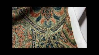 P Kaufmann Pattern Riad Paisley in Olive velveteen fabric [upl. by Brenn78]