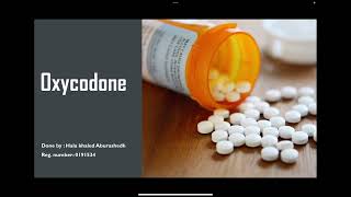 Oxycodone presentation19 August 2024 [upl. by Loss]