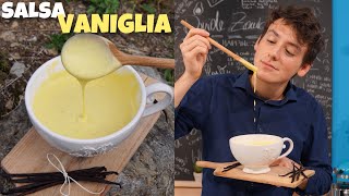 SALSA ALLA VANIGLIA  per accompagnare TORTE e GELATI  ricetta FACILE e VELOCE  CREMA INGLESE [upl. by Consalve]