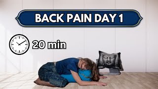 7 Days Back Pain Yoga And Journal Journey Day 1  20min [upl. by Faxan]