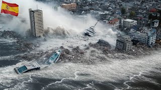 5 minutes ago in Spain Storm 10 meter high waves submerged hundreds of boats and houses [upl. by Penelope]