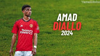 Amad Diallo Takes on Rangers 2024  Skills and Goals  HD [upl. by Nappie]