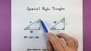 Trigonometry  Special triangles [upl. by Hadsall]