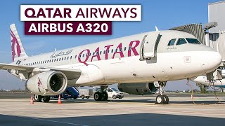 Qatar Airways A320 flying from London Hethrow intl airport to Hamad intl Qatar [upl. by Enyrehtac]