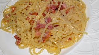 Ægte Spaghetti Carbonara  Opskrift  24 [upl. by Ojimmas]