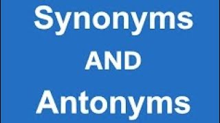 lexical relation  Antonyms amp synonyms [upl. by Saiasi]