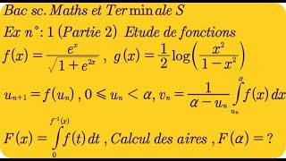 Ex n° 1 Partie 2 Étude de fonctions pour les examens de La 2ème année Bac SM et Terminale S [upl. by Annot]