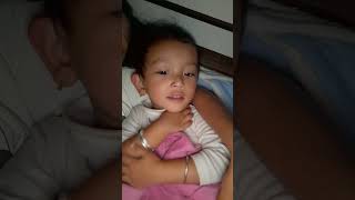 Yeshe singing Badal Barsha Bijuli 💕 cutebaby babyawesome music [upl. by Lussier]