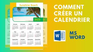 Comment créer un calendrier avec Word [upl. by Tnerb]