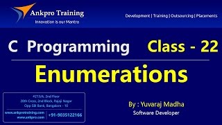 C language  Class 22  EnumsEnumerations in C with example [upl. by Naujtna]