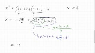 18D2 quadratische Gleichung mit komplexen Zahlen [upl. by Akemot468]