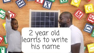 How To Teach Toddler To Write Their Name Easily  Toddler Handwriting Tutorial 2019 [upl. by Neerbas]