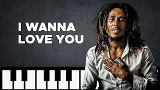 Bob Marley 🎹 MELÓDICA ❤️💛💚 Como tocar I WANNA LOVE YOU ❤️💛💚 TUTORIAL con NOTAS [upl. by Aillimac]