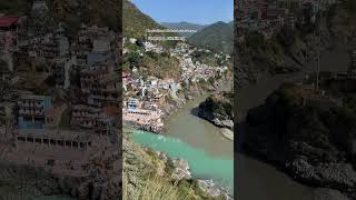 Bhagirathi and Alaknanda river sangam devprayag uttarakhand kedarnath mahadev song ytshorts [upl. by Llerred]