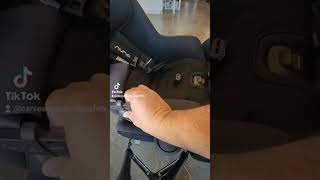 Nuna Rava and Exec How to Uninstall Rear Facing Seat Belt [upl. by Hailahk463]