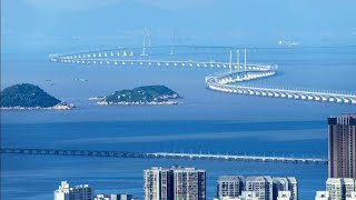 MACAU to HONGKONG ZhuhaiMacauHongKong Bridge [upl. by Ninnahc412]