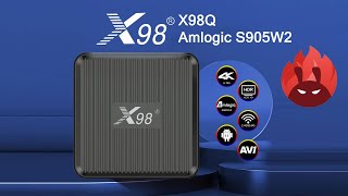 X98Q 24G amp5G WIFI Android 11 S905W2 Android tv box Quad Core 4k100M USB 20 12G816G settop box [upl. by Ardnazxela]