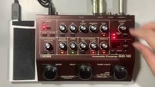 BOSS AD10 Acoustic Preamp  Testing [upl. by Dnumyar722]