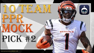 🏈 SLEEPER PPR MOCK DRAFT 10 Team Pick 2 [upl. by High]