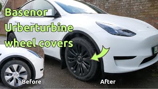 Review of the Basenor Uberturbine wheel covers for the Tesla Model Y with 19quot Gemini wheels [upl. by Fogel]