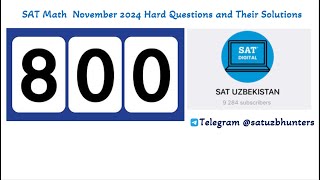 SAT 2November 2024 Hard Questions and their solutions [upl. by Janyte698]