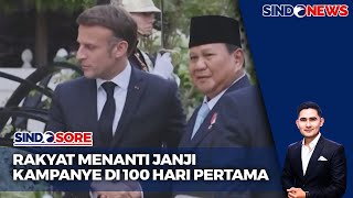 Pelantikan Presiden Terpilih Rakyat Menanti Janji Kampanye di 100 Hari Pertama  Sindo Sore 1910 [upl. by Auoh881]