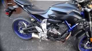 2015 Yamaha FZ07 FZ07 review EXHAUST  Pros and Cons  Camera Test [upl. by Airrehs]