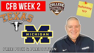 Texas Vs Michigan College Football Picks Saturday 97  Picks And Parlays [upl. by Noivert]