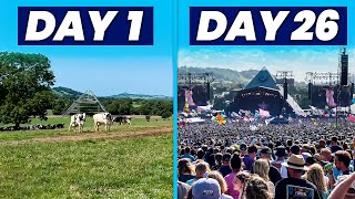 How Glastonbury Festival is Built in 26 Days [upl. by Ellenej]