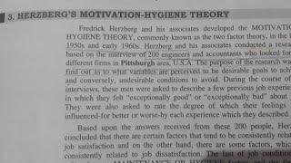 Herzbergs Motivation Hygiene theory  Organisation behaviour [upl. by Sherill]