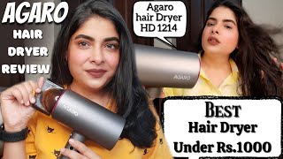 Agaro Hair Dryer Review amp Demo  Blow Dry Tips  Best Hair Dryer Under Rs1000  Antima Dubey Samaa [upl. by Keriann]