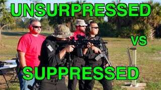 AR15 Unsuppressed VS Suppressed  Sound Comparison [upl. by Dnomse]