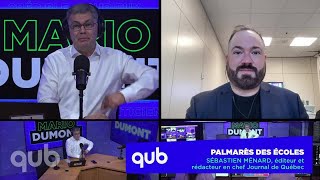 Palmarès «Il y a 45 écoles qui connaissent une amélioration significative» dit Sébastien Ménard [upl. by Tansy]