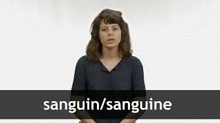 How to pronounce SANGUINSANGUINE in French [upl. by Eserahs]