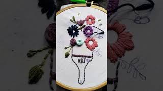 DIY Embroidery kits part3 TalentedNijhatshortvideo embroiderydesign viral [upl. by Stockton]