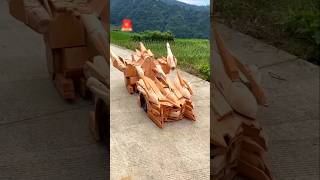 Handmade wooden dragon car 🥰 shorts ytshorts car [upl. by Shamma53]